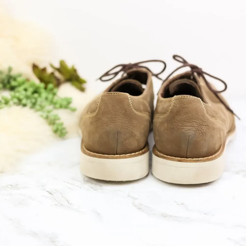 Cole Haan Tan Nubuck Leather Wingtip Oxford Dress Shoes Size 11.5 Men's